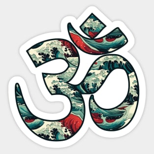 Cosmic Resonance: The Mystical Power of Om Kanagawa Sticker